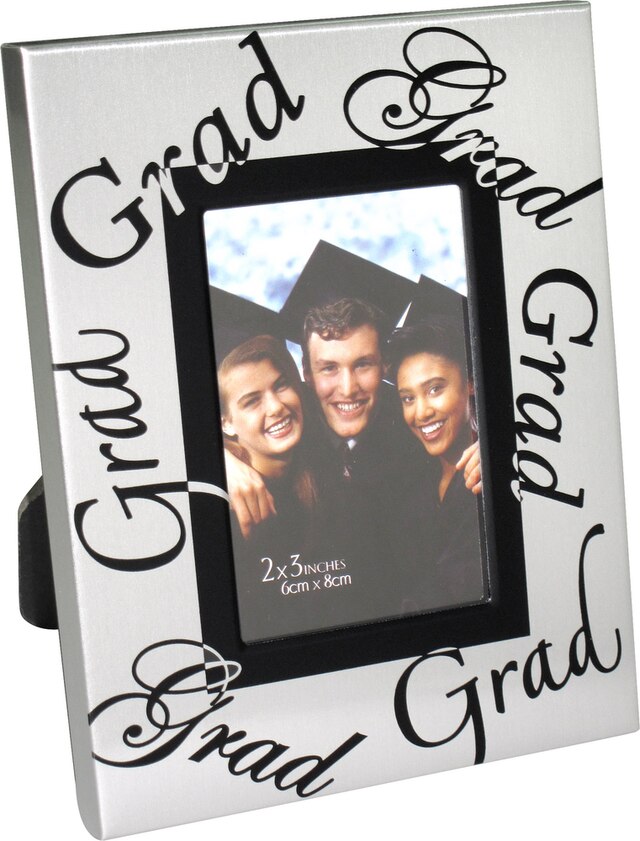 Mini Graduation Photo Frame, Silver Party City