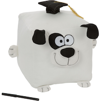 Cube Graduation Autograph Dog Front_Angled_Right