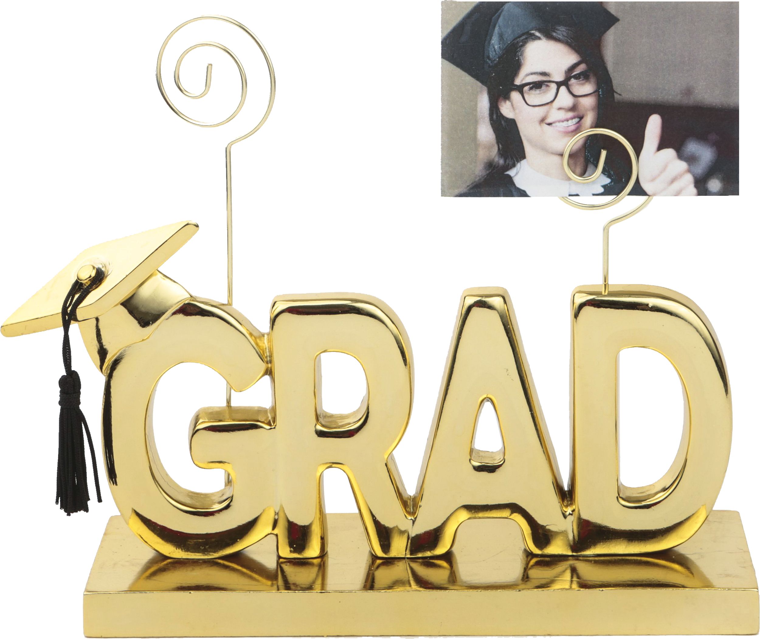 Cadre pour photo de diplômé, doré métallique Front_Flat