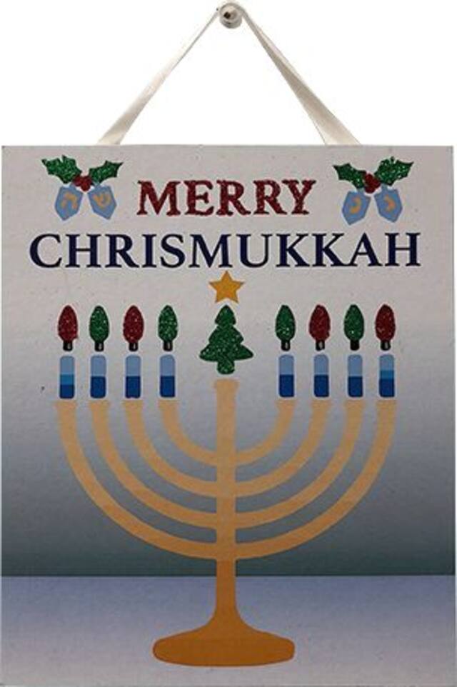 Affiche étincelante Merry Chrismukkah Front_Flat