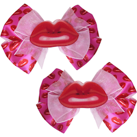 Boucles pour cheveux lèvres, paq. 2 Front_Flat