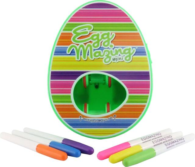 Easter Egg Eggmazing Mini Decorating Kit with Markers, Multi-Coloured, 7-pk, for Easter Composite_or_Mixed