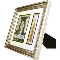 Beaded Graduation Photo Frame & Tassel Holder, Gold Front_Three_Fourths_Angled_Left