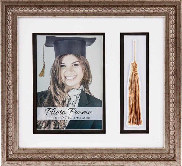 Beaded Graduation Photo Frame & Tassel Holder, Gold Party City