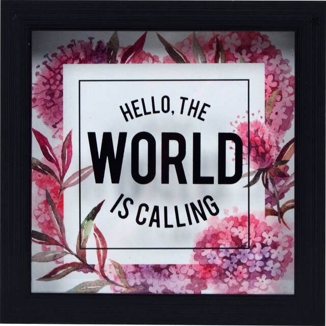 The World is Calling Block Sign Front_Flat