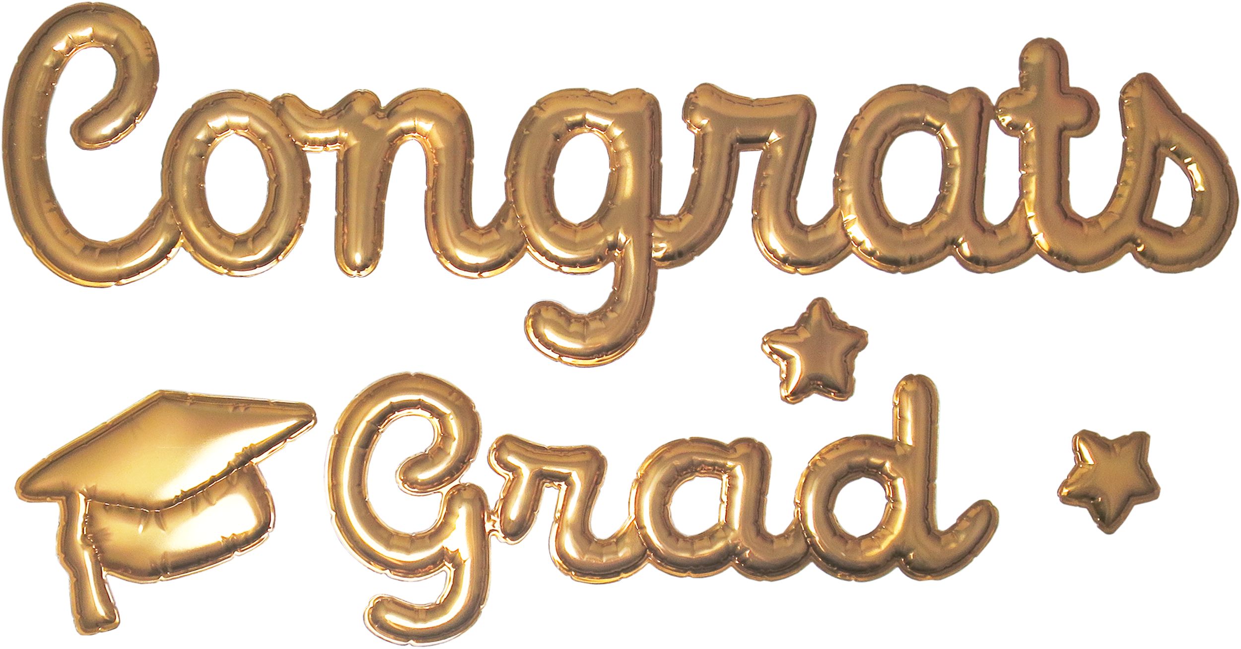 Gold Congrats Grad Puffy Stickers, 1 Sheet | Party City