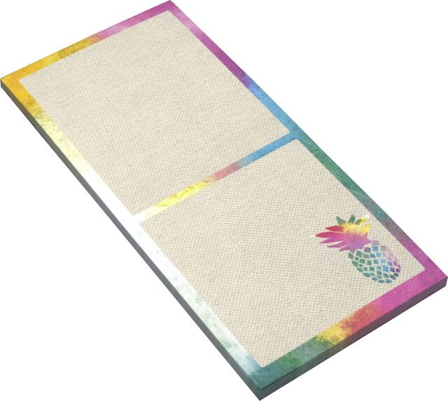 Colourful Pineapple Magnet List Pad Front_Angled_Right