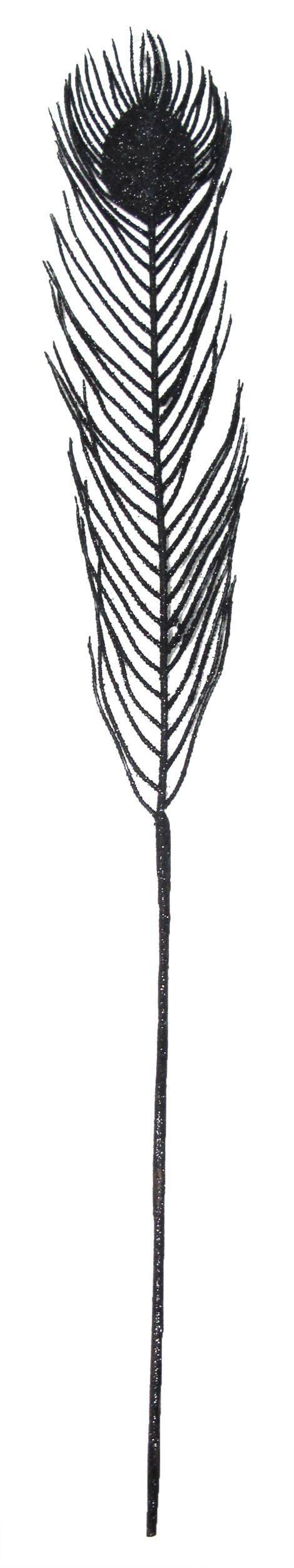 Single Stem Black Feather Front_Flat