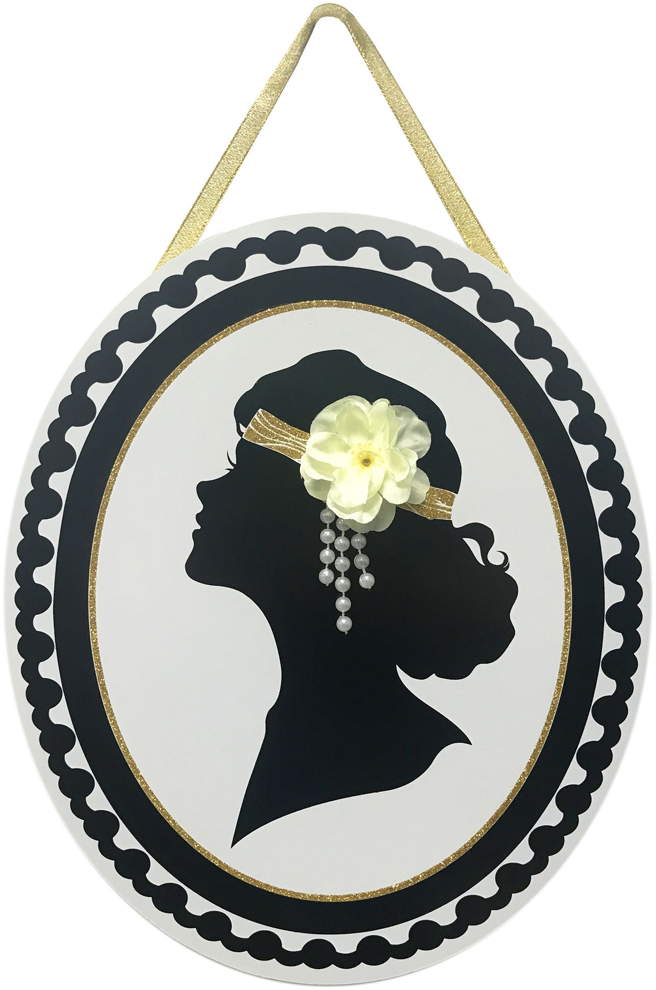 1920s Lady Hanging Sign Front_Flat