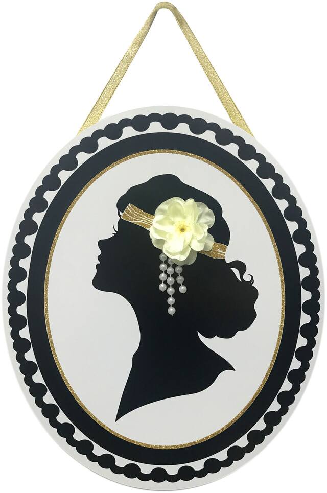 1920s Lady Hanging Sign Front_Flat