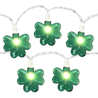 Shamrock LED String Lights CloseUp