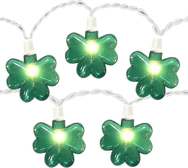 Shamrock LED String Lights CloseUp