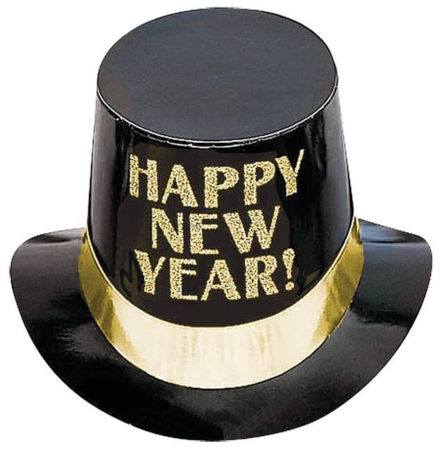 Midnight Elegance Black, Gold & Silver New Year's Eve Party Kit for 10 Front_Elevated