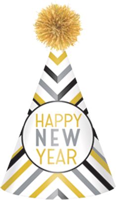 Black, Gold & Silver New Year's Eve Accessories Party Kit Front_Elevated