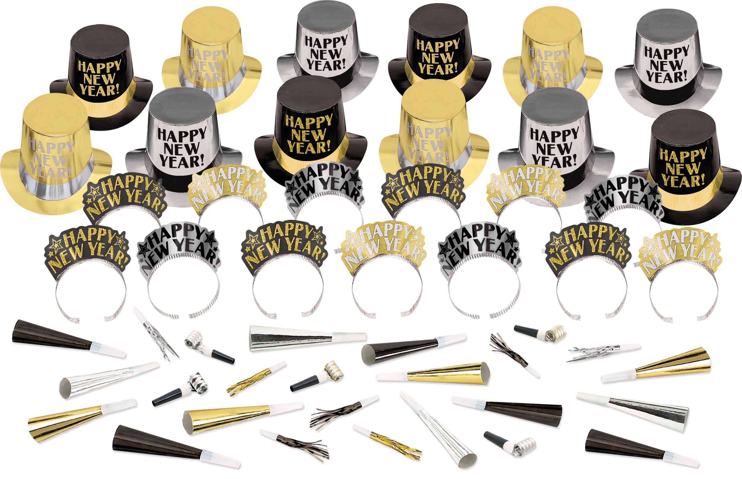 Get The Party Started New Year's Eve Party Kit for 25 Composite_or_Mixed