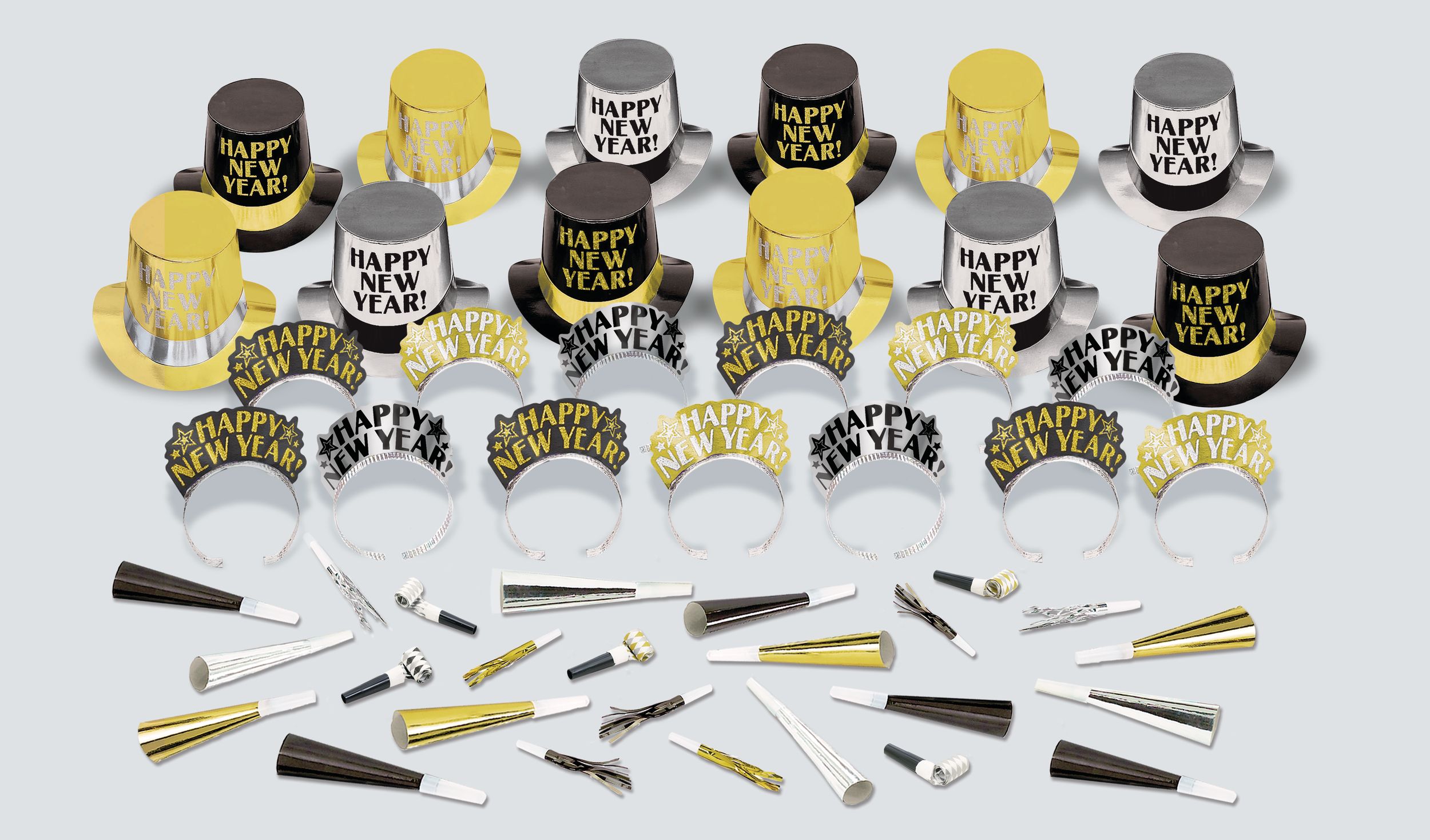 Get The Party Started New Year's Eve Party Kit for 25 Composite_or_Mixed