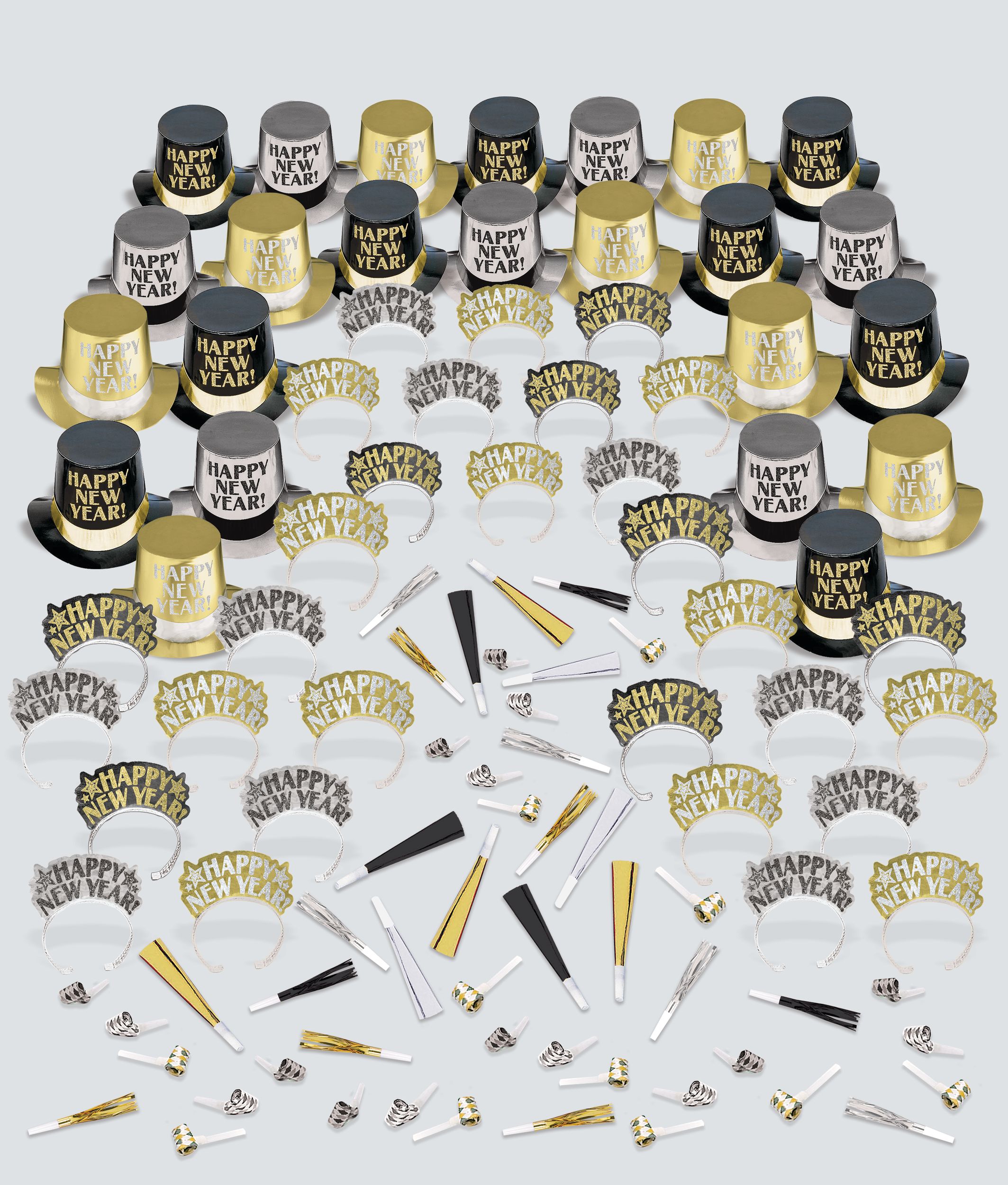 Opulent Affair New Year's Eve Party Kit for 100 Composite_or_Mixed