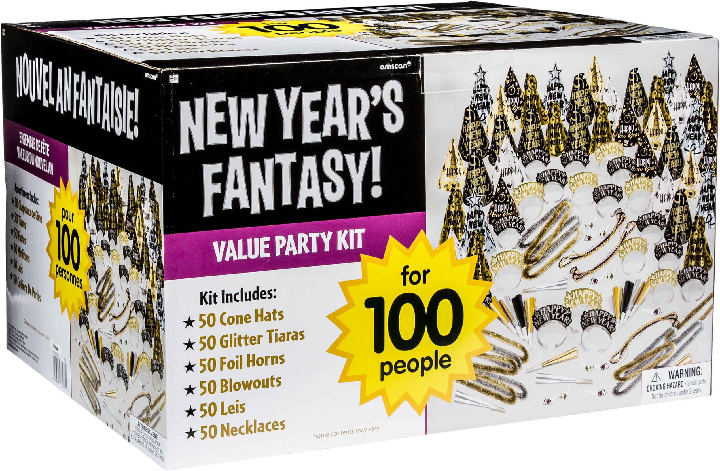 Opulent Affair New Year's Eve Party Kit for 100 Front_Three_Fourths_Angled_Left