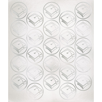 Silver Mortarboard Graduation Sticker Seals, 50-pc Overhead_Flat