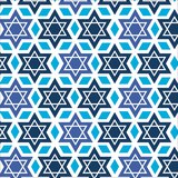 Star of David Gift Wrapping Paper, Blue, 2.5-ft, for Hanukkah Front_Flat