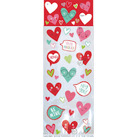 Heart Face Treat Bag Kit, 20-pk Front_Flat