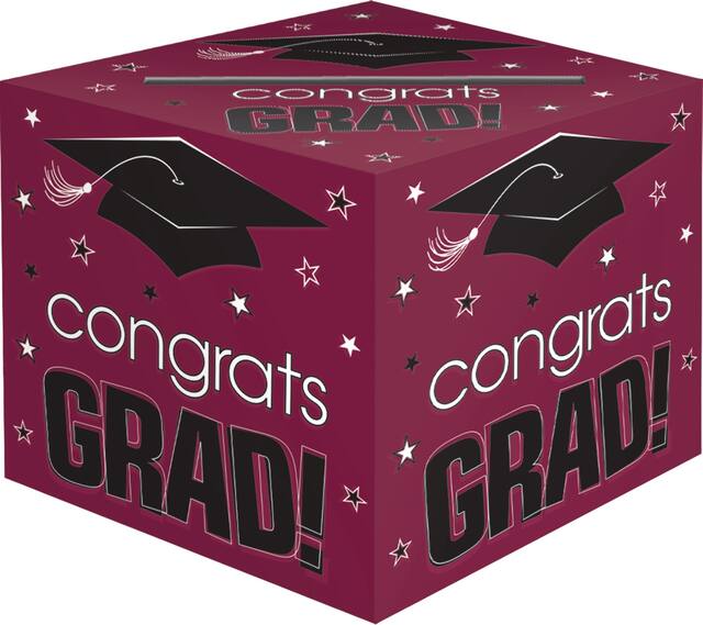 Congrats Grad Berry Graduation Card Holder Box Front_Three_Fourths_Angled_Right
