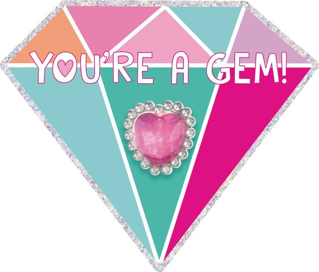 Cartes de la Saint-Valentin, motif de bijoux et cadeaux-surprises, paq. 12 Front_Flat