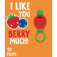 Cartes de la Saint-Valentin, motif de fruits et cadeaux-surprises, paq. 6 Front_Flat