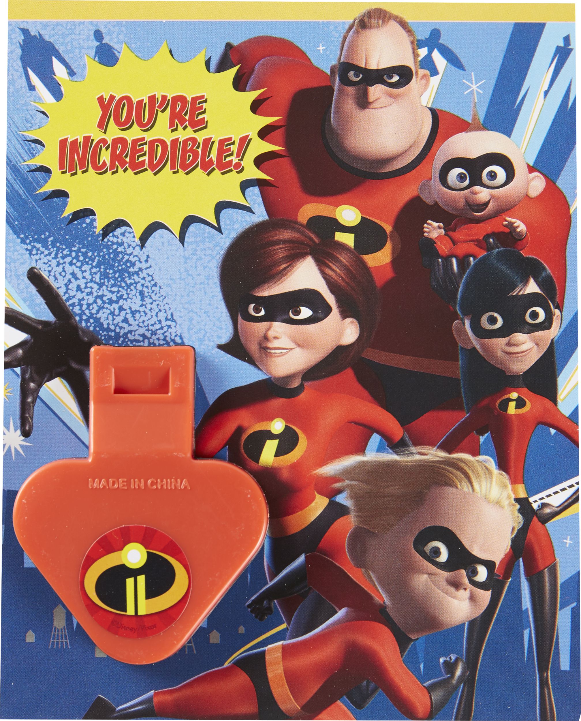 Incredibles Valentine Exchange Cards with Favours, 12-pk Front_Flat