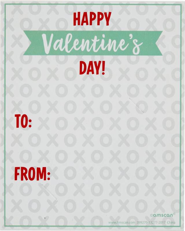 Tic-Tac-Toe Valentine Exchange Cards with Favours, 12-pk Front_Flat