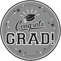 Congrats Grad Dessert Plates, 18-pk Front_Flat