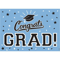 Décorations de salle Remise des diplômes, bleu clair Front_Flat