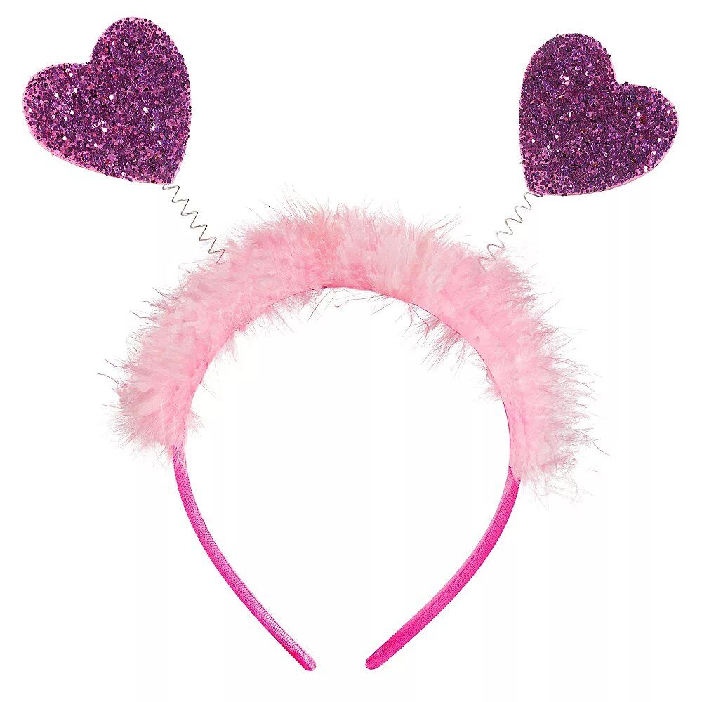 Pink Heart Head Bopper Front_Flat