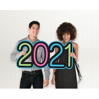 New Year's Eve Neon 2021 Giant Photo Props