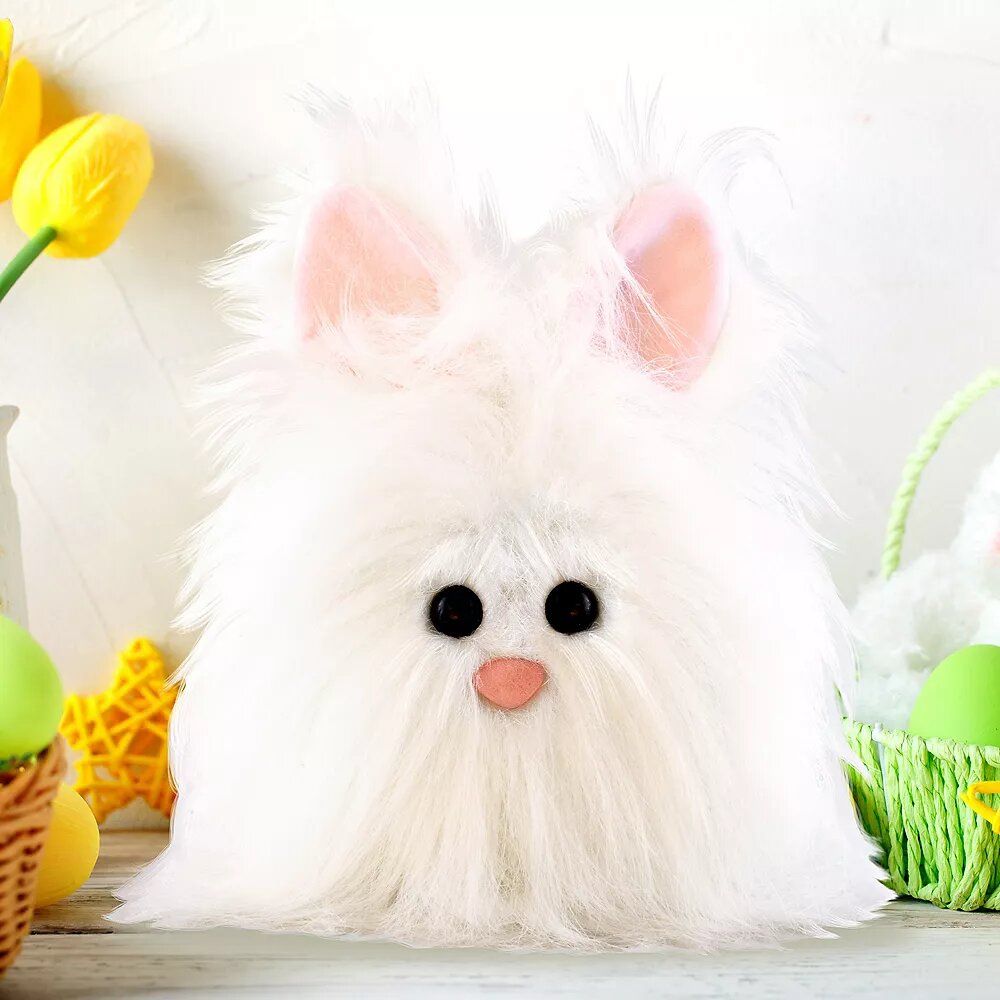Craft Embellishments: Rabbits with Fluffy Tail - 9pk Craft Embellishments: Rabbits with Fluffy Tail - 9pk