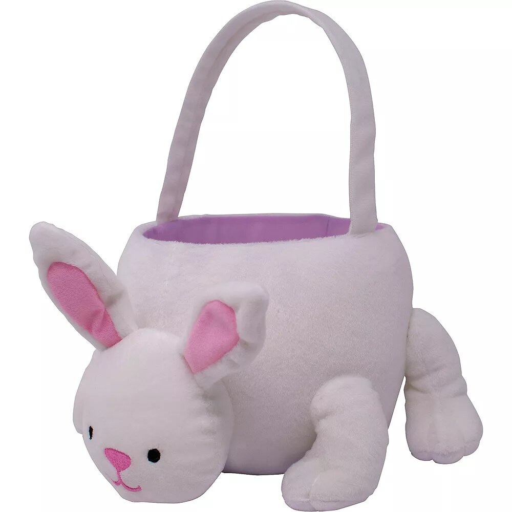 Medium Plush Bunny Basket | Party City