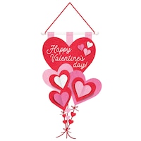 Happy Valentine's Day 3D Felt Banner Front_Flat