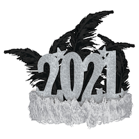 2021 Glitter Feather Tiara