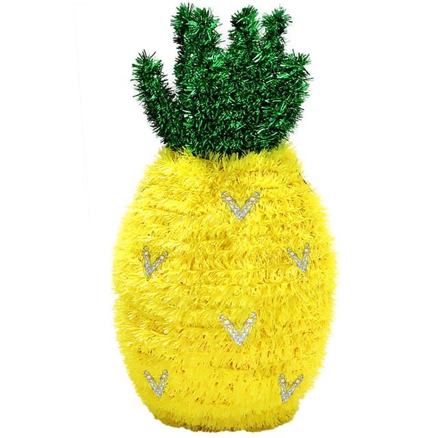 3D Tinsel Pineapple Front_Flat