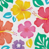 Serviettes de table pour boisson, Hibiscus blanches Overhead_Flat