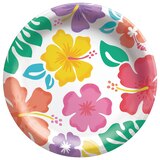 Assiettes rondes, Hibiscus d'été, 6,8 po Overhead_Flat
