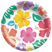Assiettes rondes, Hibiscus d'été, 6,8 po Overhead_Flat
