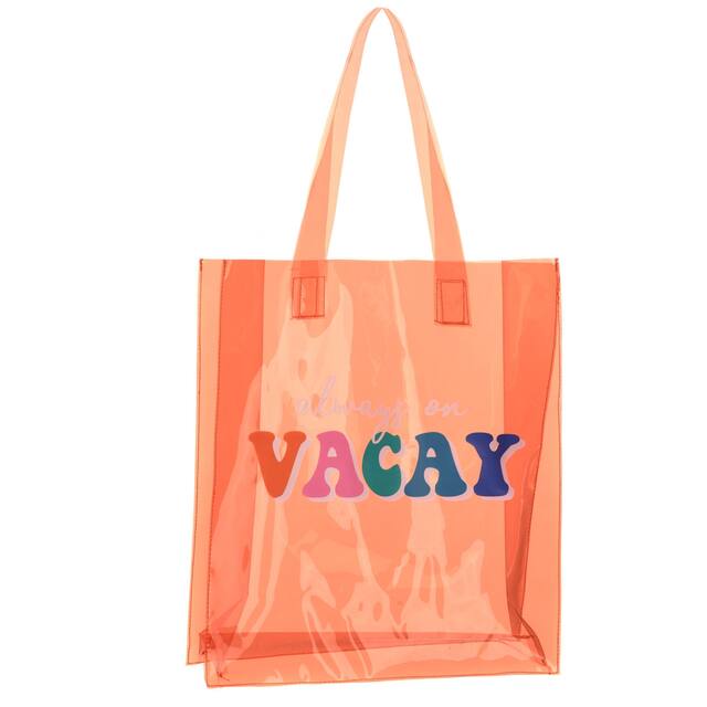 Sac fourre-tout translucide, Always on Vacay Front_Angled_Right