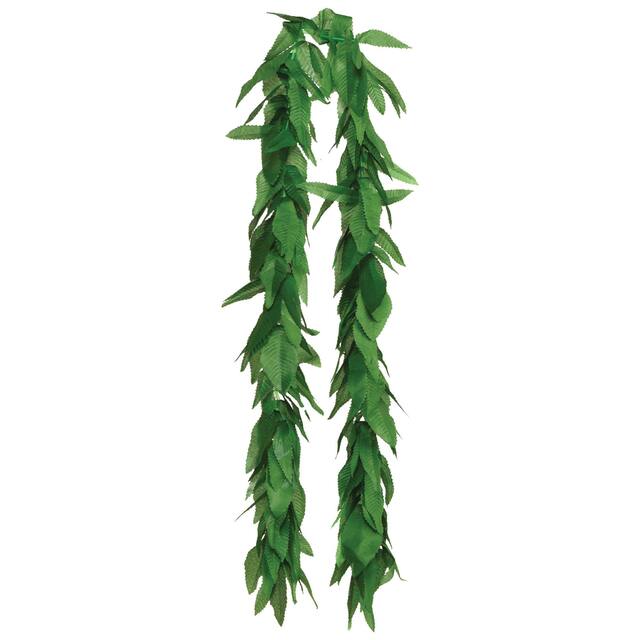 Collier de feuilles hawaïennes Front_Flat