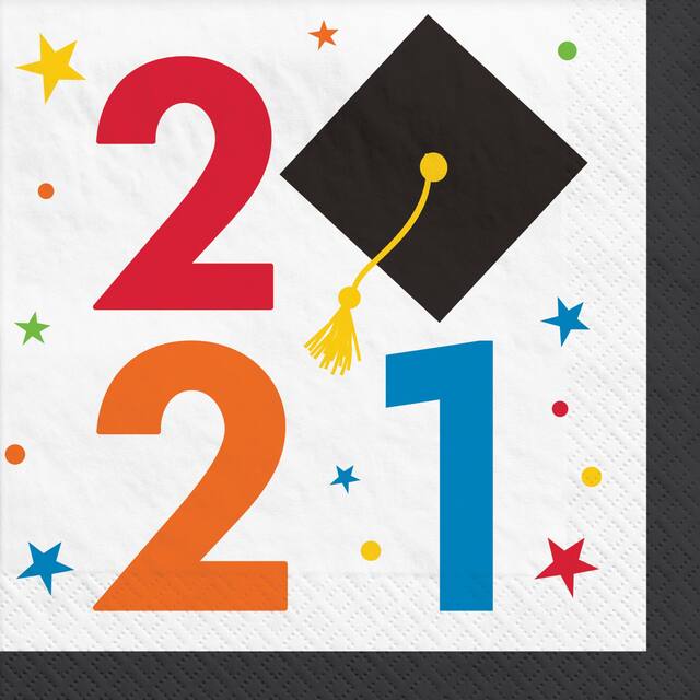 Congratulations 2021 Luncheon Napkins CloseUp