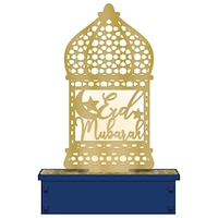 Battery-Operated Lighted Eid Celebration Moon & Stars Decoration Front_Elevated