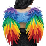 Ailes à plumes arc-en-ciel de la Fierté, multicolore, taille unique Back_Flat