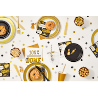 Assiettes à dessert rondes réutilisables en plastique, paq. de fête, couleurs variées, 7 po, paq. 50, pour fête d'anniversaire/remise de diplômes