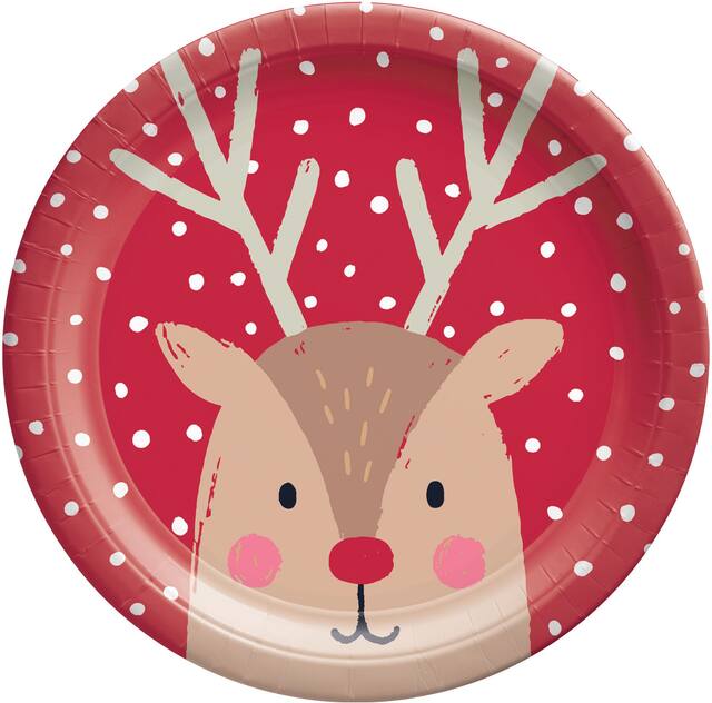 Assiette ronde For Living, 7 po, paq. 8 Overhead_Flat