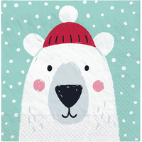 For Living Luncheon Napkins, Green, 16-pk Front_Flat